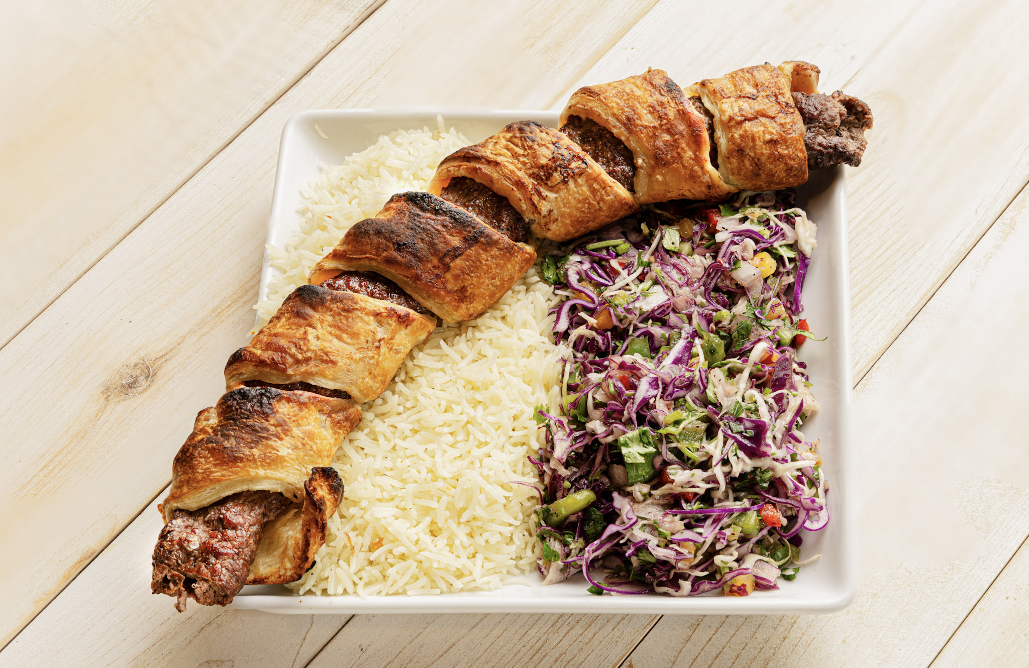 Lyulya Kebab Wrapped in a Dough